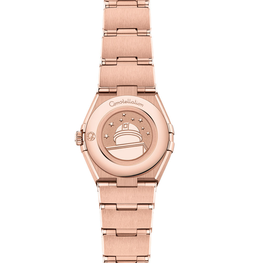 OMEGA Constellation 25mm MOP Dial 18ct Rose Gold & Diamond Ladies Quartz Watch 13155256055001