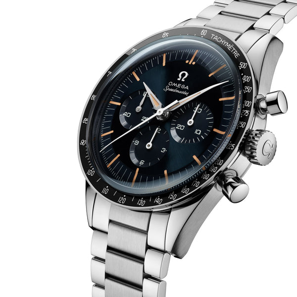 OMEGA Speedmaster Anniversary Series Chronograph 39.7mm Blue Grey Dial Manual Winding Watch 31030405006001