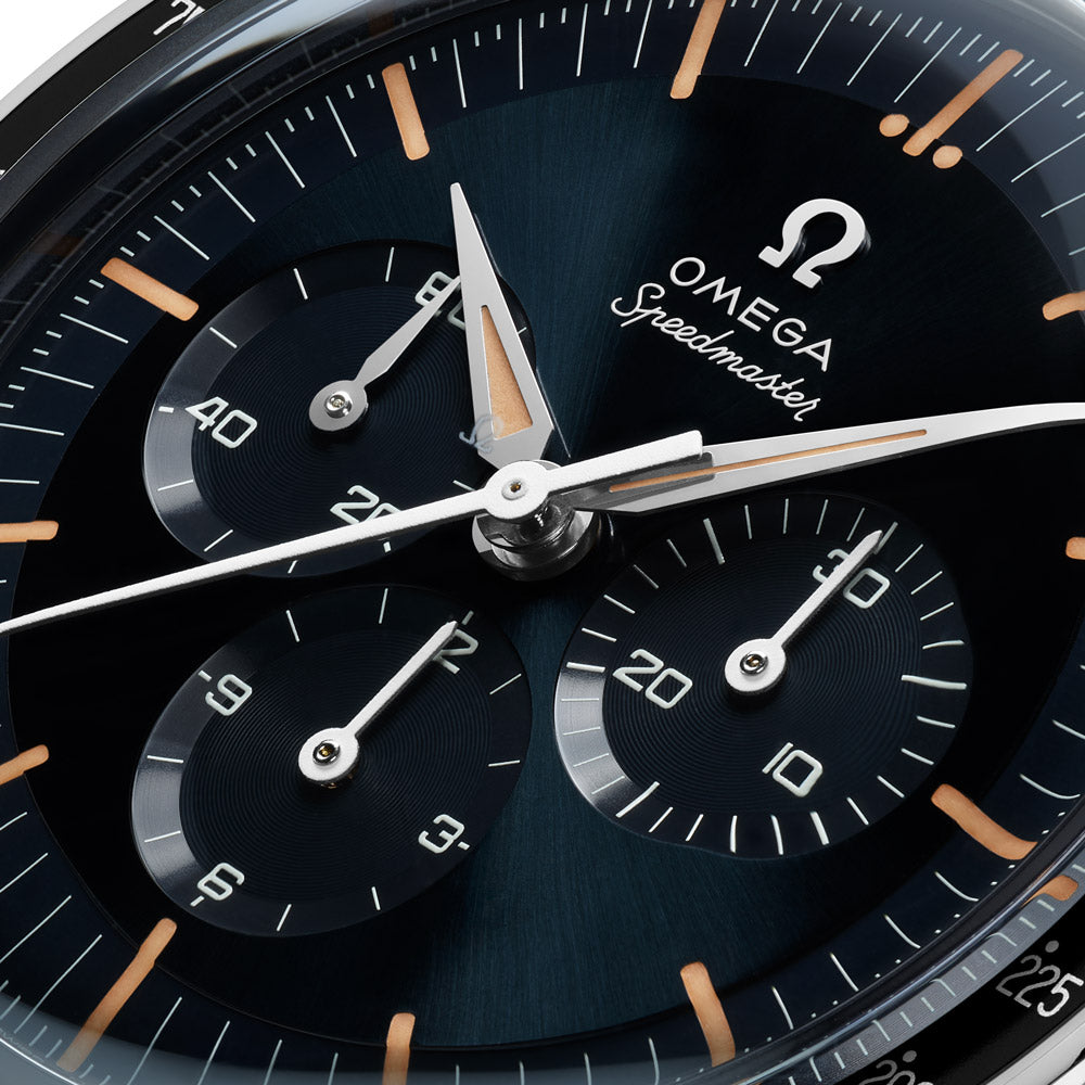 OMEGA Speedmaster Anniversary Series Chronograph 39.7mm Blue Grey Dial Manual Winding Watch 31030405006001