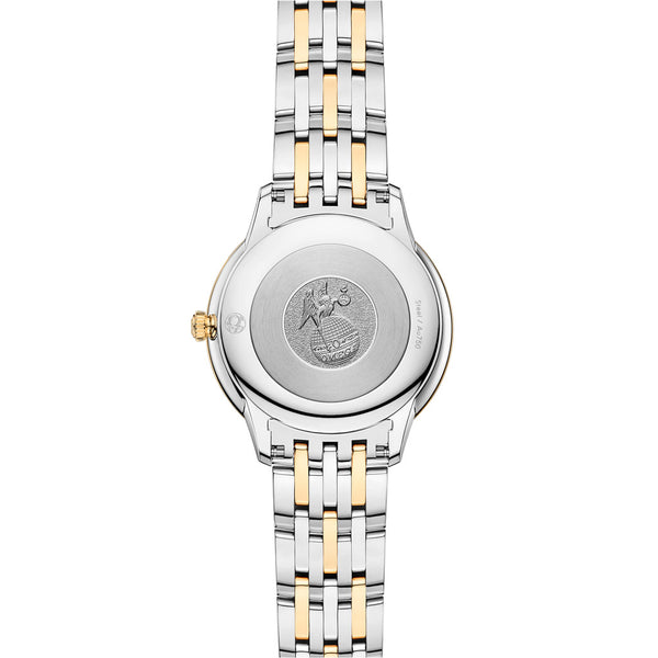 OMEGA De Ville Prestige 30mm Silver Dial 18ct Yellow Gold and Steel Ladies Quartz Watch 43420306002002