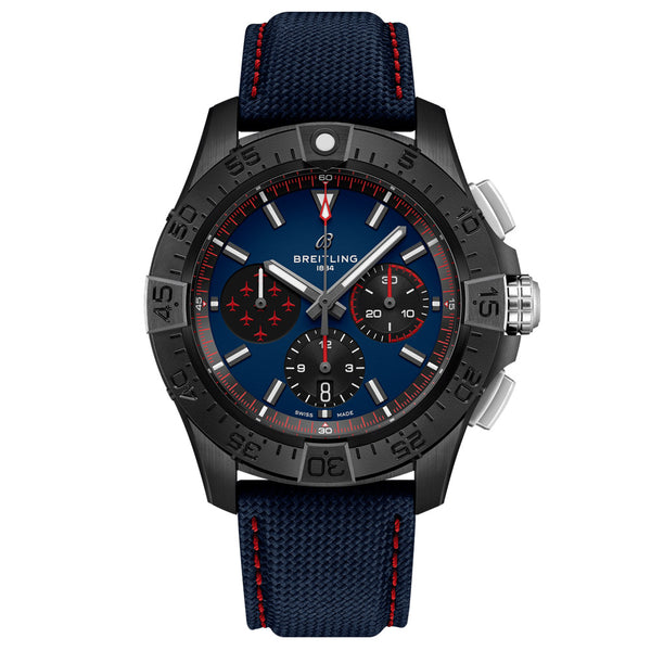 Breitling Avenger B01 Chronograph 44mm Night Mission Red Arrows Blue Dial Ceramic Automatic Gents Watch SB01475A1C1X1