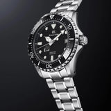 grand seiko sports collection spring drive divers 44mm black dial gents watch side view