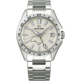 grand seiko evolution 9 mistflake spring drive gmt 41mm grey dial titanium gents watch