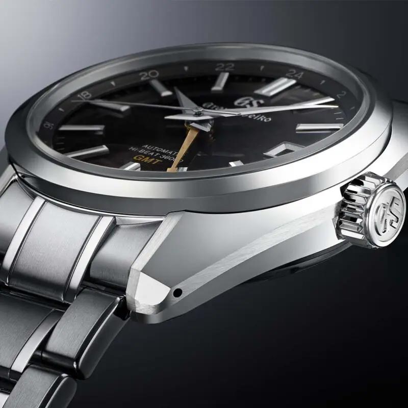 Grand Seiko Heritage Collection Dusk Mount Iwate Hi-Beat GMT 40mm Black Dial Gents Automatic Watch SBGJ265G