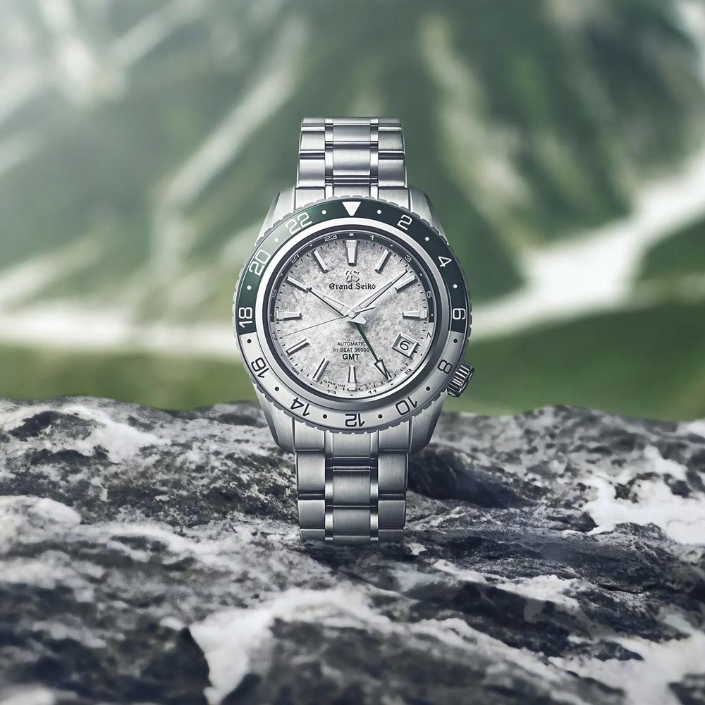 Grand Seiko Sports Collection Sekkei Snow Valley Hi-Beat Triple Timezone GMT 44mm Silver Dial Gents Watch SBGJ277G