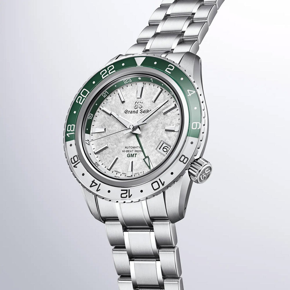 Grand Seiko Sports Collection Sekkei Snow Valley Hi-Beat Triple Timezone GMT 44mm Silver Dial Gents Watch SBGJ277G