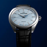 grand seiko elegance collection spring drive manual wound omiwatari 38.5mm blue dial gents watch lug view