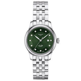 Tissot Le Locle 29mm Green Diamond Dot Dial Automatic Ladies Watch T0062071109600