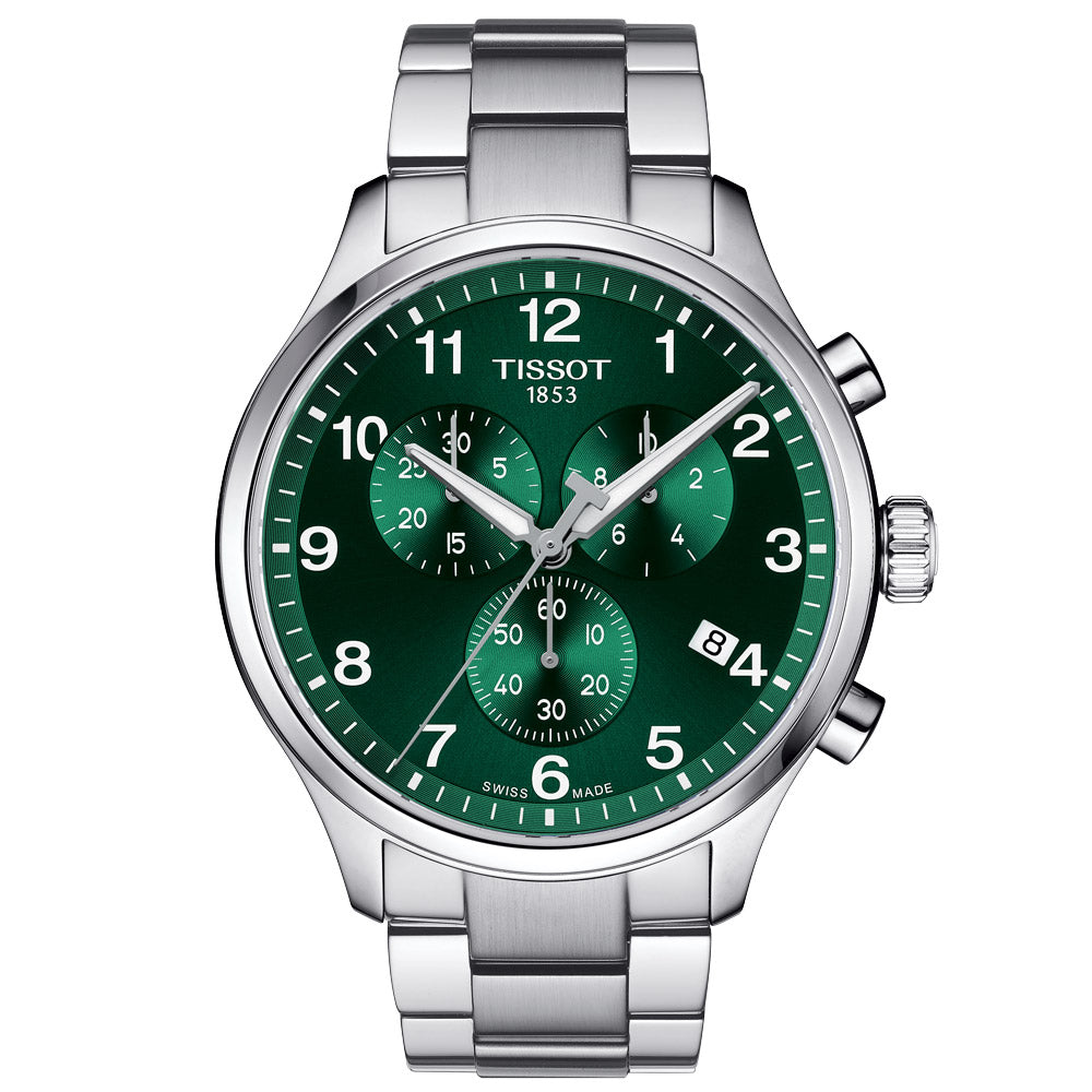 Tissot Chrono XL Classic 45mm Green Dial Quartz Chronograph Gents Watch T1166171109200