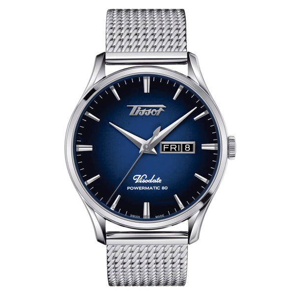 Tissot Heritage Visodate Powermatic 80 Blue Dial 42mm Day Date Autom