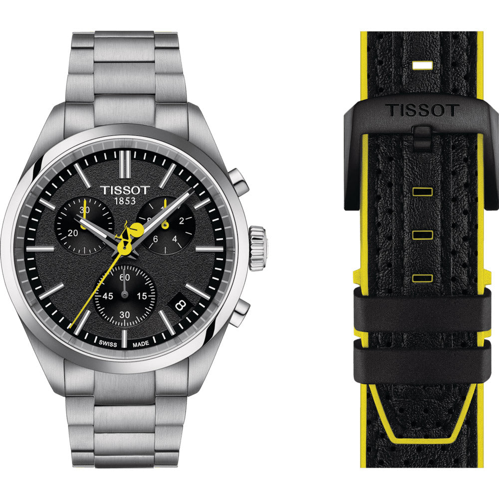 Tissot PR 100 Tour De France 40mm Black Dial Quartz Chronograph Gents Watch T1504171105100