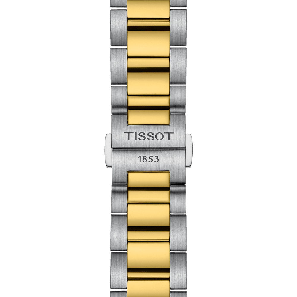 Tissot PR 100 Chronograph 40mm Silver Dial Yellow Gold PVD Steel Gents Quartz Watch T1504172203100