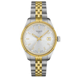 Tissot Ballade 34mm Silver Dial Yellow Gold PVD Steel Ladies Quartz Watch T1562102203100