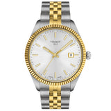 Tissot Ballade 40mm Silver Dial Yellow Gold PVD Steel Gents Quartz Watch T1564102203100