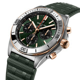 Breitling Chronomat B01 42mm Green Dial 18ct Rose Gold and Steel Automatic Chronograph Gents Watch UB0134131L1S1