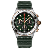 Breitling Chronomat B01 42mm Green Dial 18ct Rose Gold and Steel Automatic Chronograph Gents Watch UB0134131L1S1