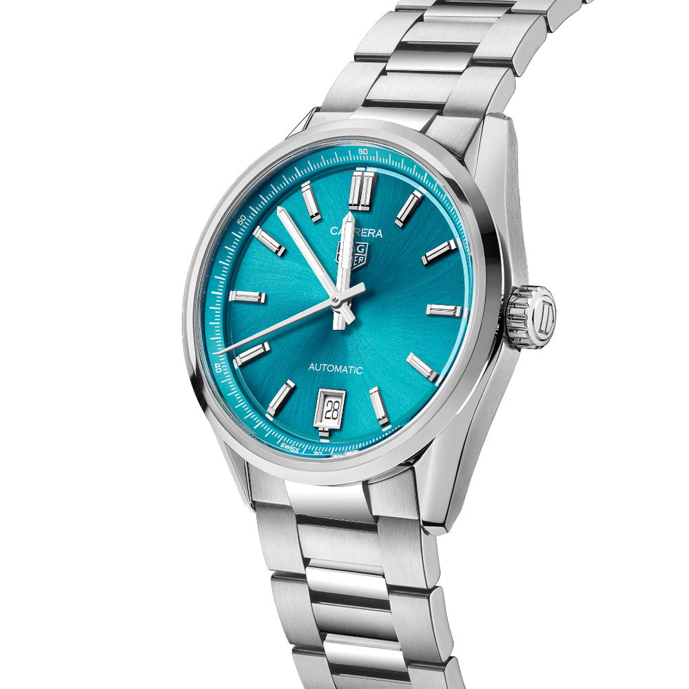 TAG Heuer Carrera Date 36mm Turquoise Dial Automatic Ladies Watch WBN2316.BA0001