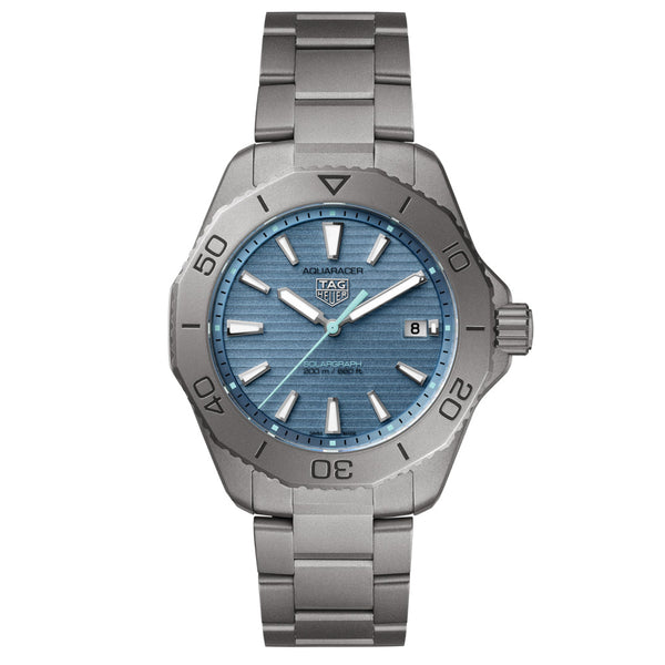 TAG Heuer Aquaracer Professional 200 Solargraph Blue Dial 40mm Titanium Quartz Gents Watch WBP1182.BF0000