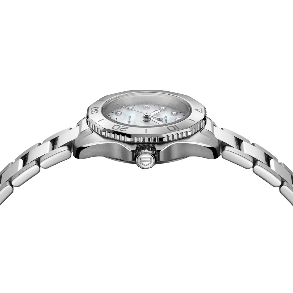 TAG Heuer Aquaracer Professional 200 30mm MOP Dial Diamond Quartz Ladies Watch WBP1416.BA0622