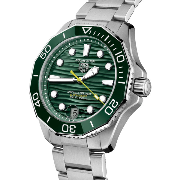 TAG Heuer Aquaracer Professional 300 Date 42mm Green Dial Automatic Gents Watch WBP5116.BA0013