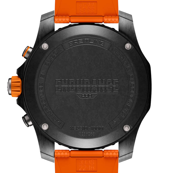 Breitling Endurance Pro 44mm Black Orange Dial Breitlight Quartz Gents Watch X82310A51B1S2