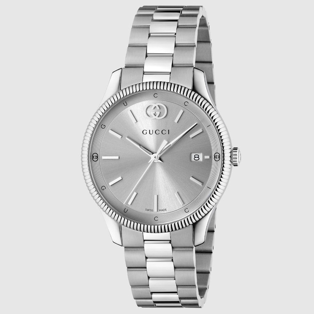 Gucci G-Timeless 38m Silver Dial Quartz Watch YA1264232