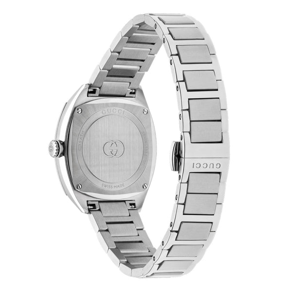 Gucci Interlocking 29mm Silver Dial Diamond Ladies Quartz Watch YA142510
