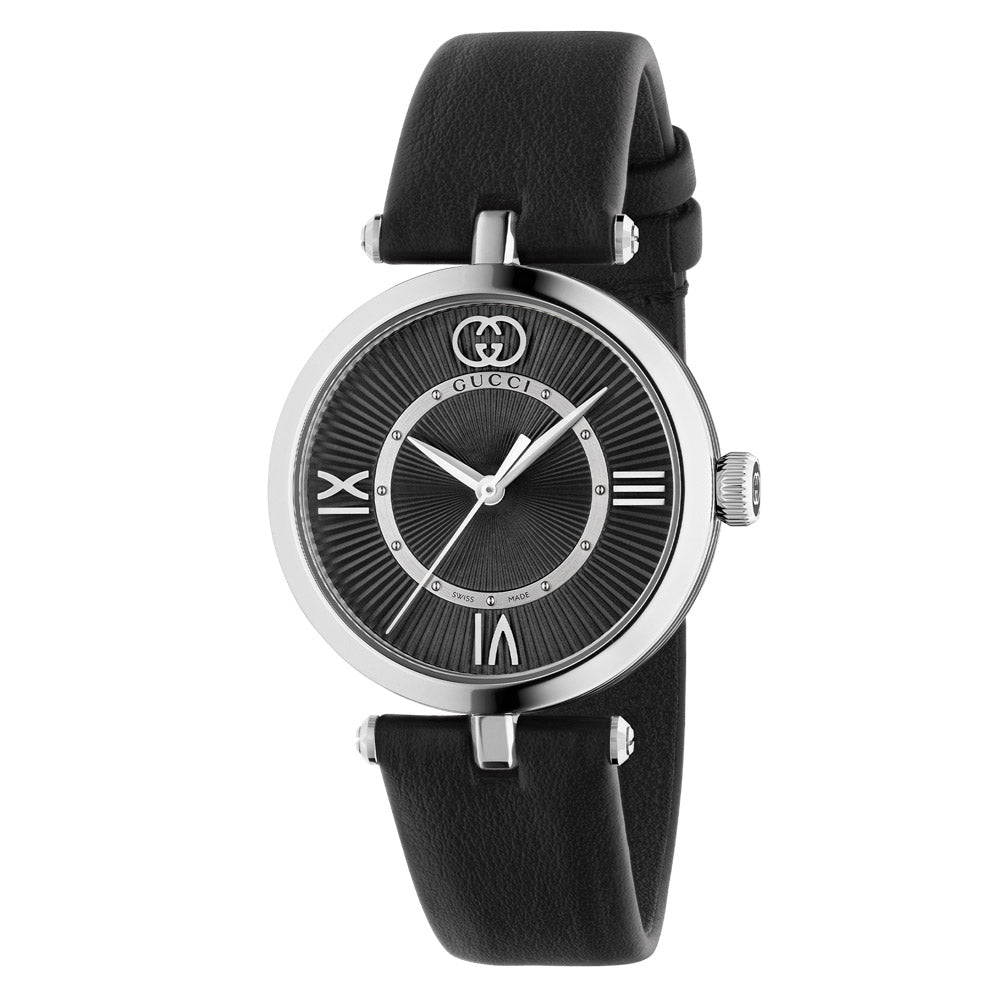 Gucci Model 2000 Black Dial 30mm Ladies Quartz Watch YA167505