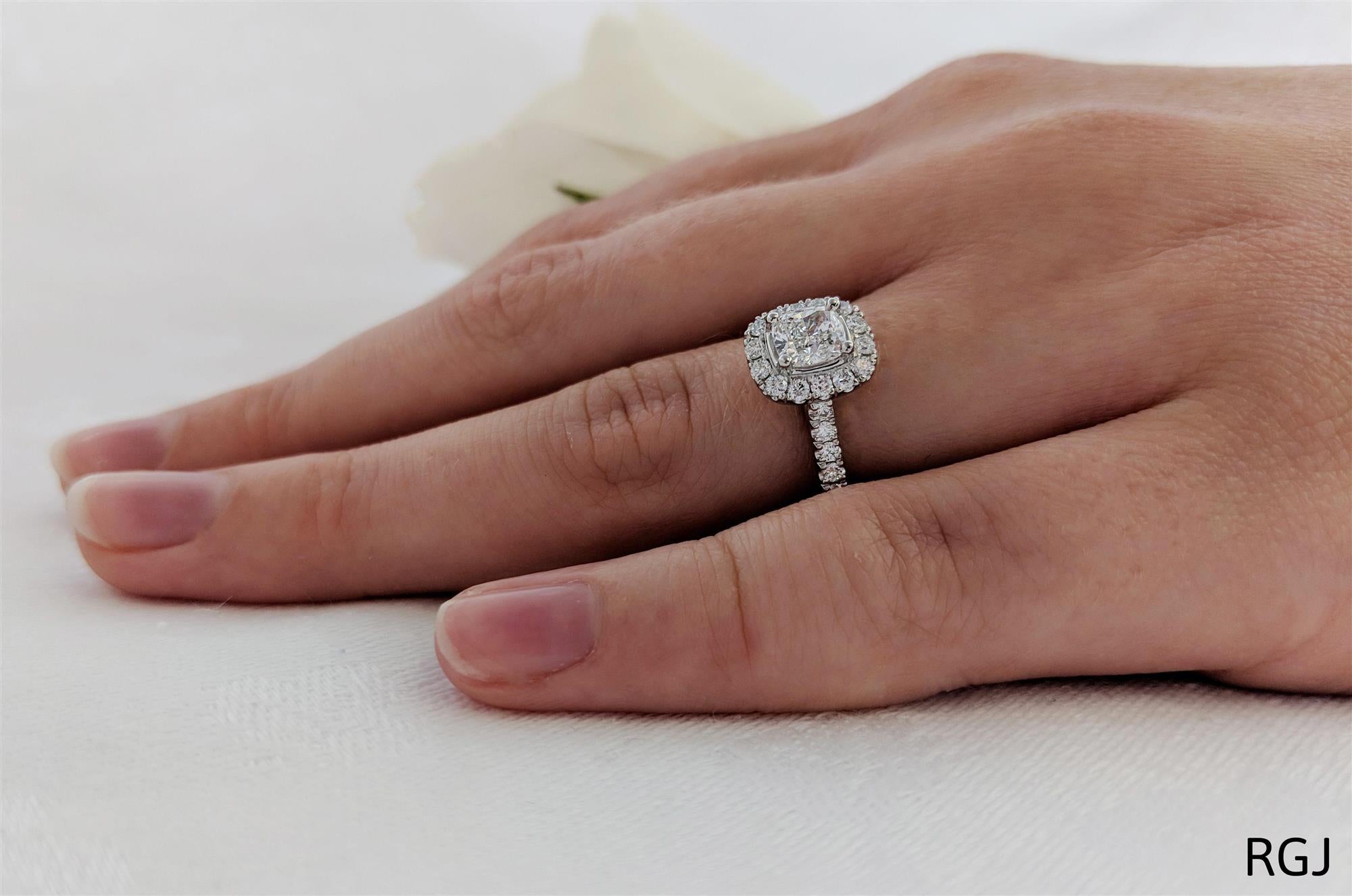 Cheap cushion clearance cut engagement rings