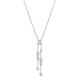 18ct white gold 0.50ct round brilliant cut diamond bubble necklace