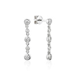 18ct white gold 0.43ct diamond drop earrings