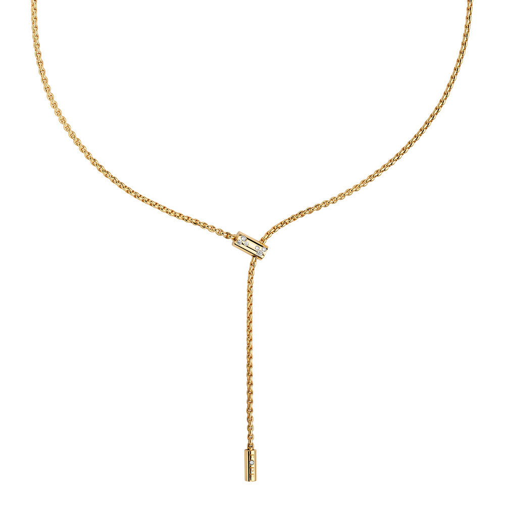 FOPE 18ct Yellow Gold Aria 0.11ct Diamond Lariat Necklace 89003FX_BB_G_GGX_041