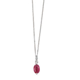 9ct White Gold Ruby and Diamond Pendant Only GP734R