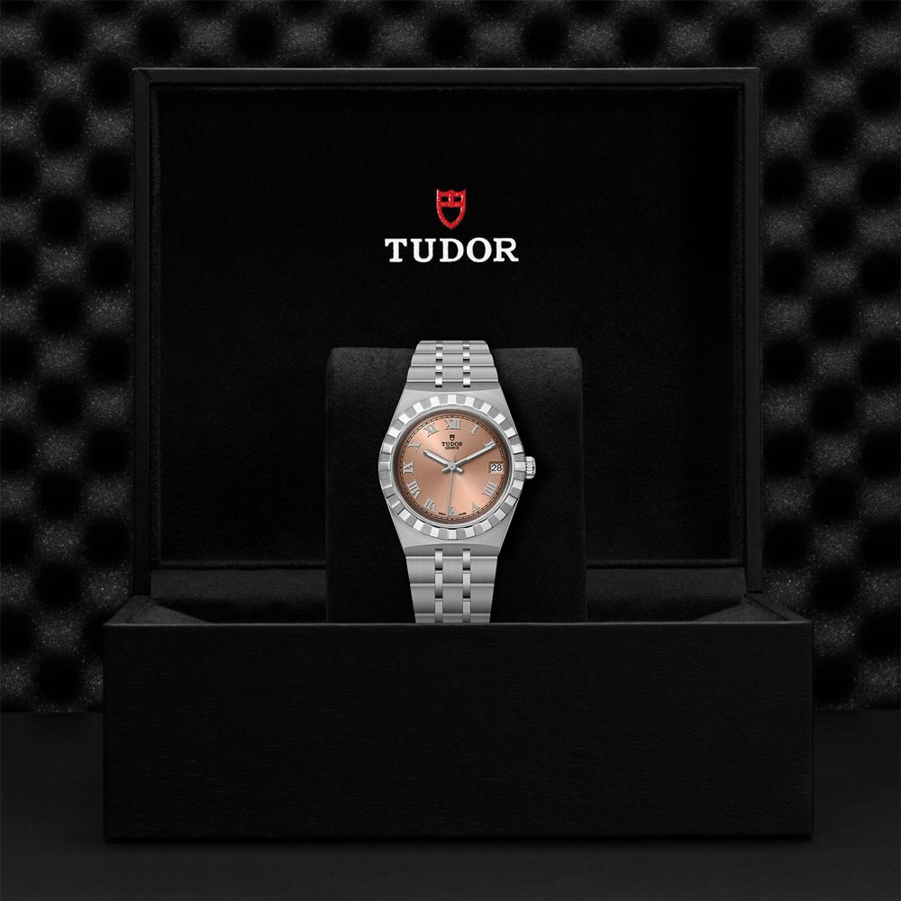 TUDOR Royal 34mm Salmon Dial Ladies Watch M28400-0009