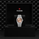 tudor royal 34mm salmon dial ladies watch in presentation box