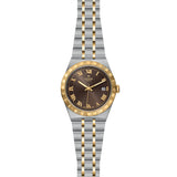 tudor royal 38mm chocolate brown dial steel & gold watch