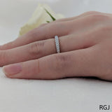 The Memoire Classic Platinum Round Brilliant Cut Diamond Half Eternity Ring