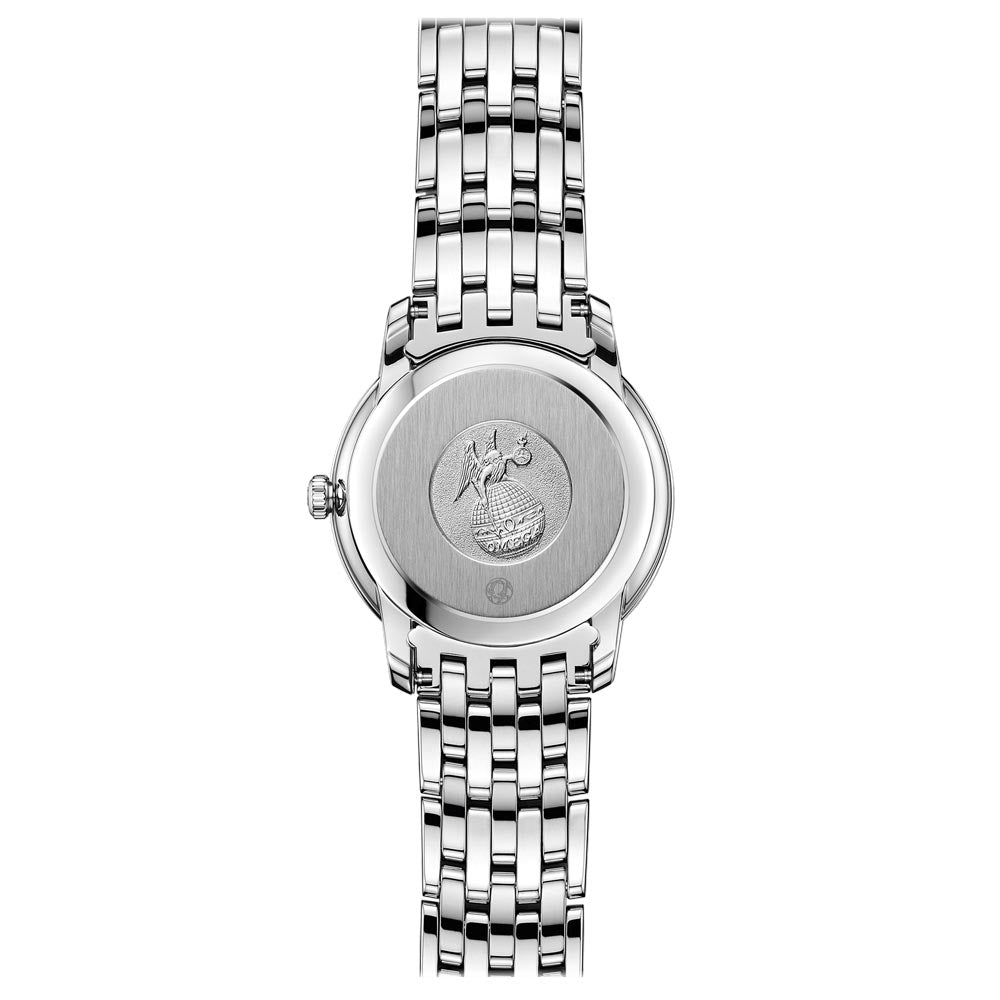 OMEGA De Ville Prestige 27.4mm Silver Dial Diamond Ladies Quartz Watch 42410276052002