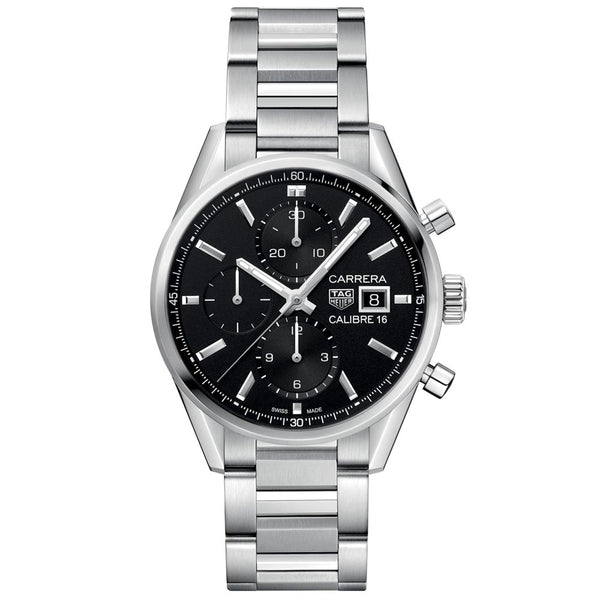 TAG Heuer Carrera 41mm Black Dial Automatic Chronograph Gents Watch CB