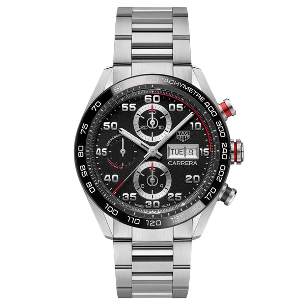 TAG Heuer Carrera 44mm Black Dial Automatic Chronograph Gents