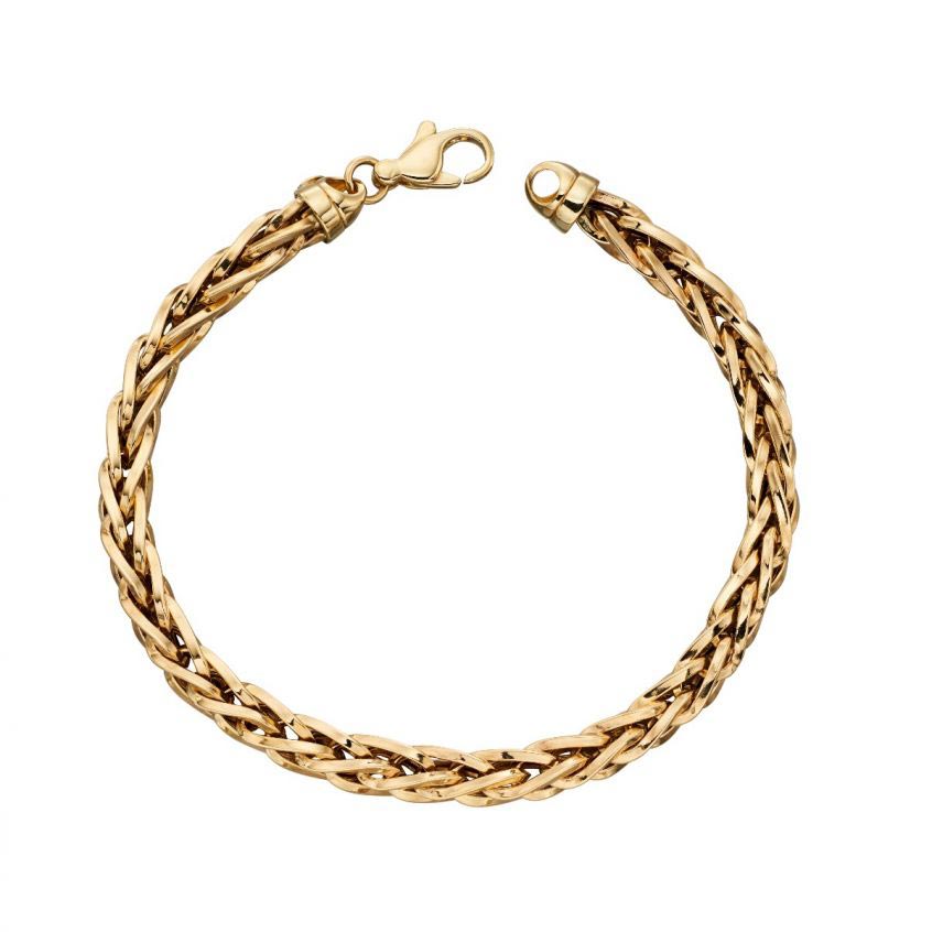9ct Yellow Gold Twist Chain Bracelet GB469
