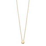 9ct Yellow Gold Plain Disc Necklace GN289