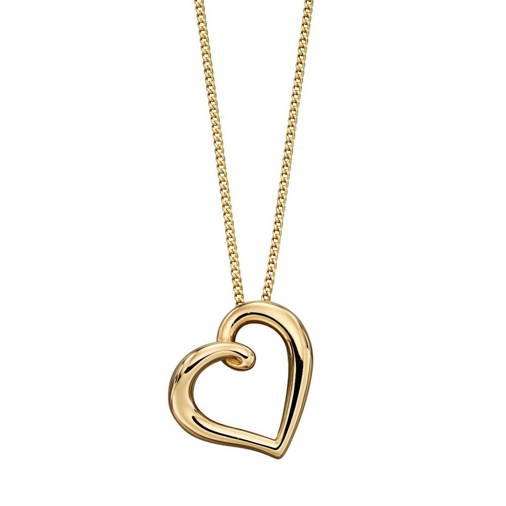 9ct Yellow Gold Organic Heart Pendant Only GP2173