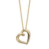 9ct Yellow Gold Organic Heart Pendant Only GP2173