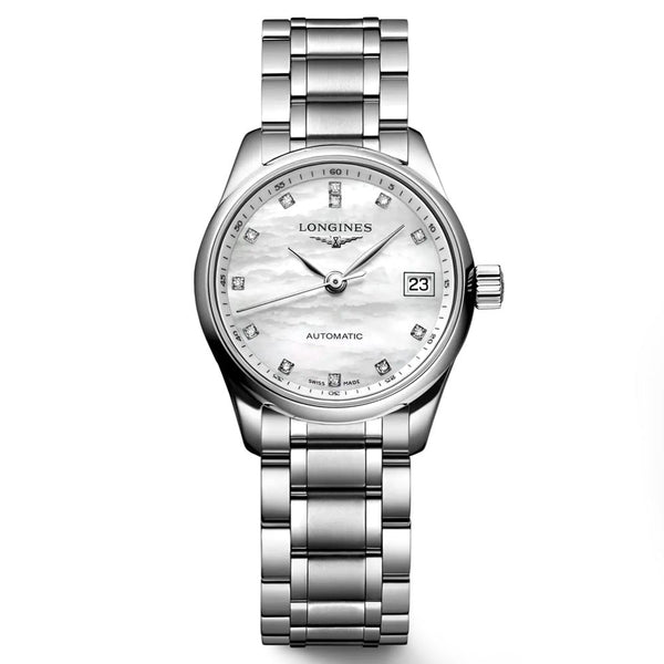 Longines Master Collection 25.5mm MOP Diamond Dot Dial Automatic Ladies  Watch L2.128.4.87.6