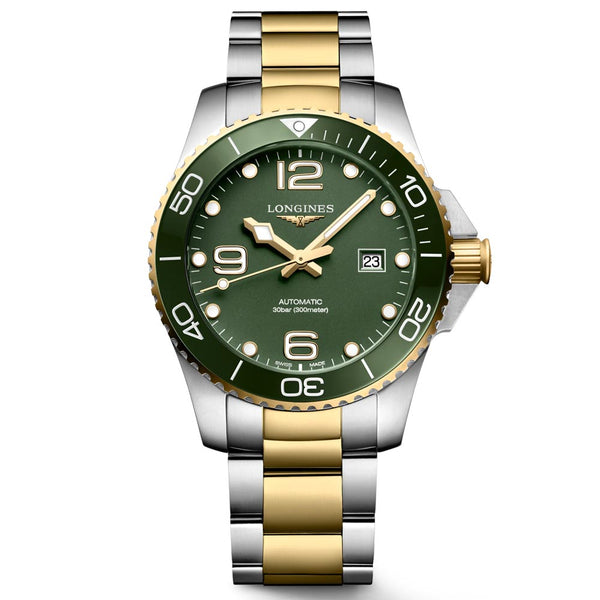 Longines HydroConquest 43mm Green Dial Yellow PVD Steel