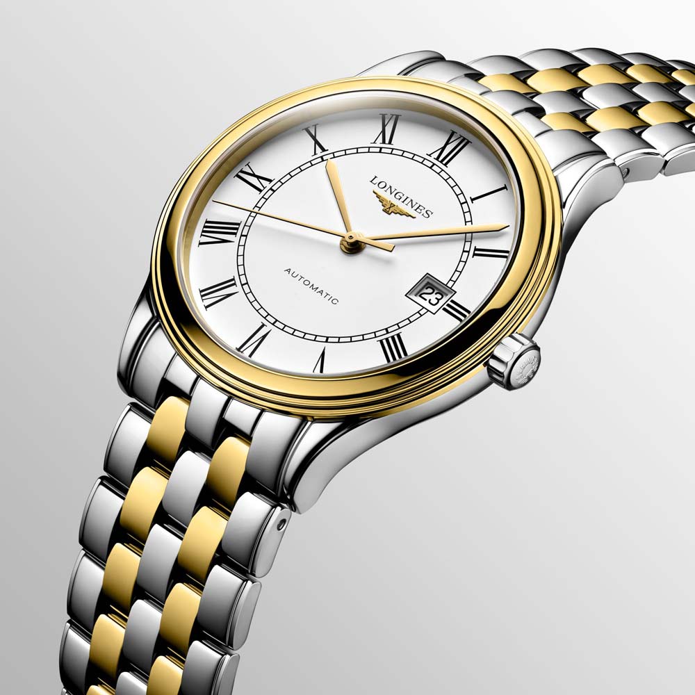 Longines Flagship 40mm White Dial Yellow PVD Steel Automatic Gents Wat