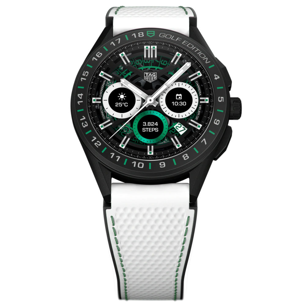 TAG Heuer Connected 2020 Golf Edition 45mm Titanium Black Rubber Str