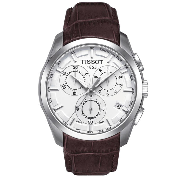 Tissot Couturier Chronograph 41mm Silver Dial Quartz Gents Watch T0356