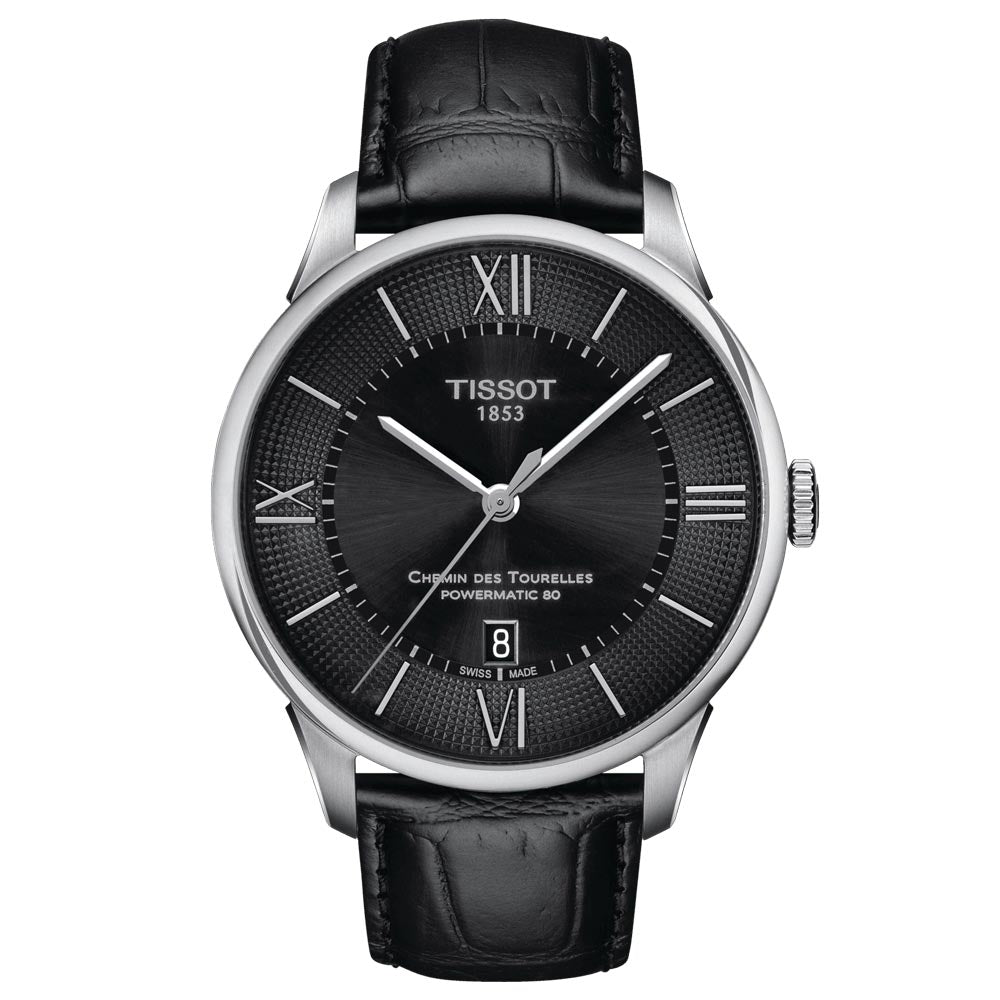 Tissot Chemin Des Tourelles Powermatic 80 Black Dial 42mm Automatic Gents Watch T0994071605800